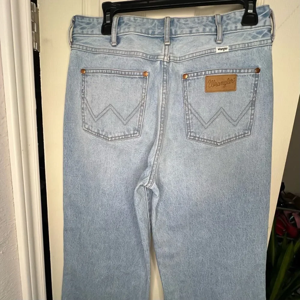 Wrangler Bonnie High Rise Loose Flare Light Wash Women Jeans Sz 28X34 Boho